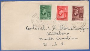 BRITISH VIRGIN ISLANDS  Scarce 1940 WWII Censored Cover, Road Town to USA