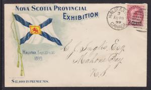 Canada Sc 88 on 1899 Halifax, Nova Scotia Provincial Exhibition Cover, fresh