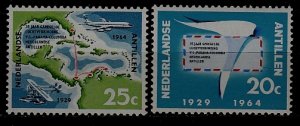 Netherlands Antilles 286-87 MNH Airmail service SCV0.50