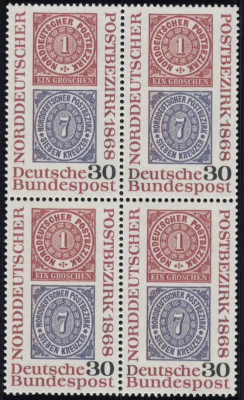 Germany # 990 1968 North German Confederation Block MNH