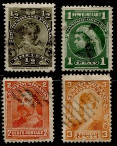 Newfoundland #79,80,82,83 Definitives Used