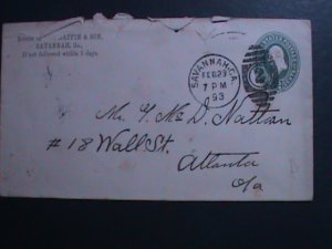 UNITED STATES-1893 2CENTS WASHINGTON FANCY CANCEL COVER WE SHIP TO WORLD WIDE