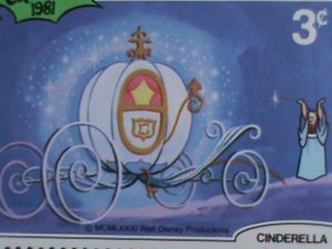 ​DISNEY-GRENADA STAMP-1981 DISNEY-CHRISTMAS-CINDERELLA -STAMP SET VERY FINE
