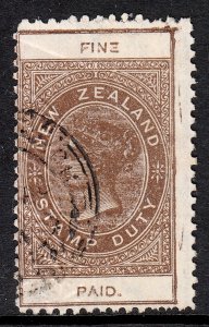 New Zealand - Fine Paid Revenue (Deep Brown) - Barefoot 2012 #3b - CV £20