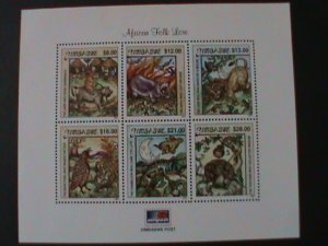 ZIMBABWE-2001 SC# 885-90- COLORFUL  FOLKLORE- MNH-SHEET-VERY FINE  LAST ONE