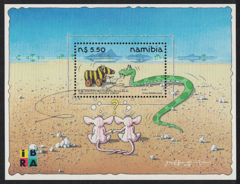 Namibia Yoka the Snake with Toy Zebra Cartoon MS SG#MS835