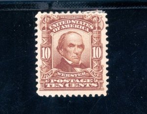 USAstamps Unused VF US Serie of 1902 Webster Scott 307 OG MHR