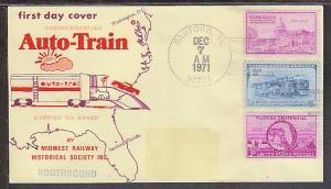 First Day Auto-Train 1971 Cover  BIN 