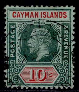 CAYMAN ISLANDS GV SG52b, 10s deep green & red/green white back, FU CDS. Cat £225