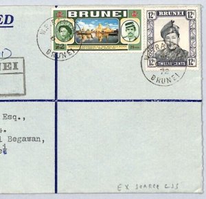 BRUNEI Cover *W.P.RAMBAI* 1972 CDS Registered QEII/SULTAN Franking ROYALTY YC255