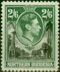 Northern Rhodesia 1938 2s6d Black & Green SG41 Fine VLMM