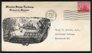 United States First Day Covers #736 (Planty 736-43), 1934 3c Maryland Tercent...