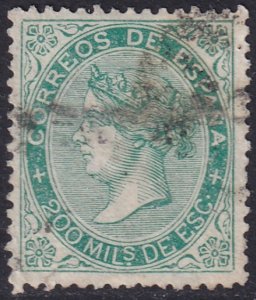 Spain 1868 Sc 101 used