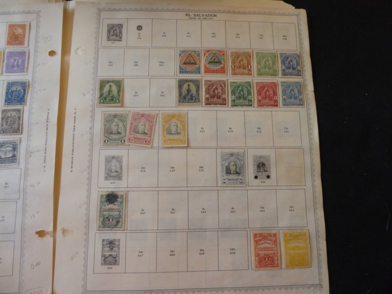 Salvador 1867-1921 Stamp Collection on Scott Album Pages