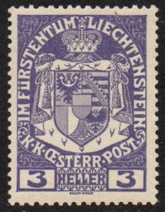 Liechtenstein Sc #4 Mint Hinged