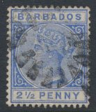 Barbados SG 94 SC# 62  Deep Blue   Used    see scans and details