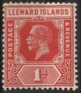 Leeward Islands 63 (mh) 1p George V, car (1921)