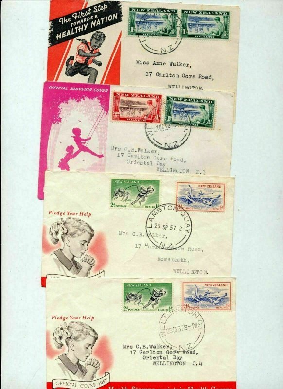 New Zealand 1940s/50s HEALTH Covers & FDC x 34 (Tro199