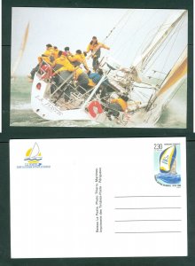France 1990 Stationery Card.  La Poste Sailing Ship. 2,30. Unused
