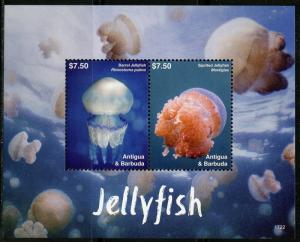 ANTIGUA  2017  JELLYFISH   SOUVENIR  SHEET  MINT NH 