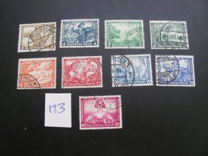 Germany 1933 USED SC B49-B57 SET VF/XF 500 EUROS  (173)