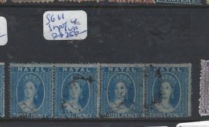 NATAL  (P2912B) QV  3D  SG 11 STRIP OF 4  SCARCE  VFU