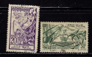 French Equatorial Africa 27-28 Used 1937 partial set