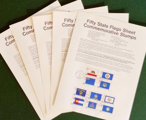 U.S. Used #1633–1682 13c 50 State Flags #SP405–SP409. Set of 5. Scott: $28.75