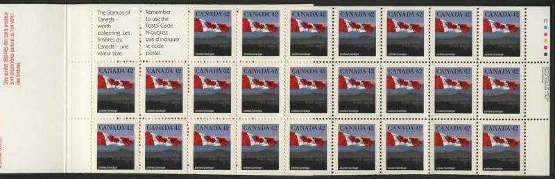 Canada 1356c Booklet BK138b MNH Flag over Hill