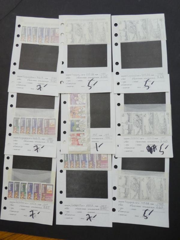 EDW1949SELL : Singapore Très Propre, Toutes VF MNH entre 1982-1988. Scott Chat