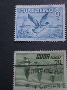 ​CUBA-AIRMIAL- VERY OLD CUBA  BIRDS STAMPS USED- VF WE SHIP TO WORLD WIDE.