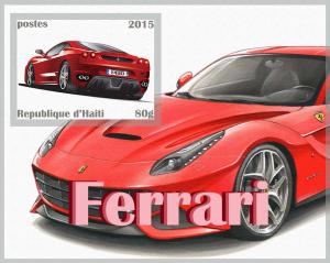 HAITI SHEET CINDERELLA IMPERF CARS FERRARI