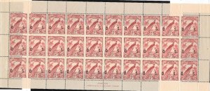 NEW GUINEA SGO53 1932 2/= DULL LAKE OFFICIAL FULL SHEET OF 30 MNH