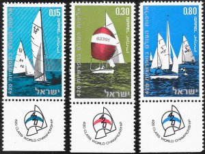 Israel 419-421 MNH - Class 420 Sailing World Championships Off Tel Aviv - Tab