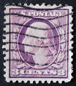 U.S. Used #501 3c Washington, Superb. Wave Cancel. A Gem!