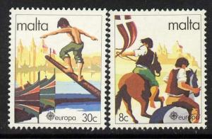 Malta 584-5 MNH Europa, Horses