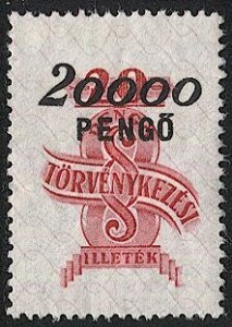 HUNGARY 1946 Mint NH 20000P/20P Judicial Revenue VF, Barefoot #102, Scarce