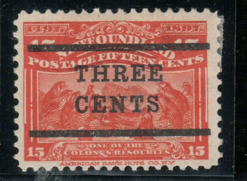 Newfoundland #128 Mint Fine Original Gum Hinged