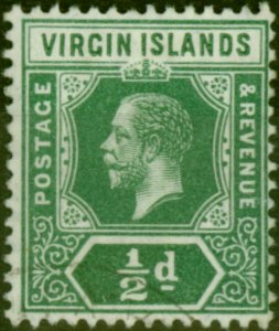 Virgin Islands 1913 1/2d Green SG69 V.F.U