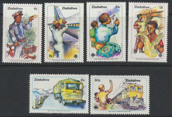 Zimbabwe  SG 630-635  SC# 464-469 MNH Communications  see detail and scan