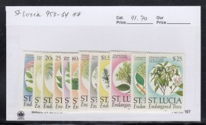 St Lucia 953-64 Flowering Trees mnh