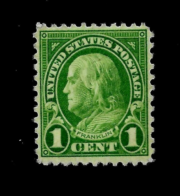 US 1925 Sc# 552 - 1 c  Franklin Mint H - Crisp Color - Centered