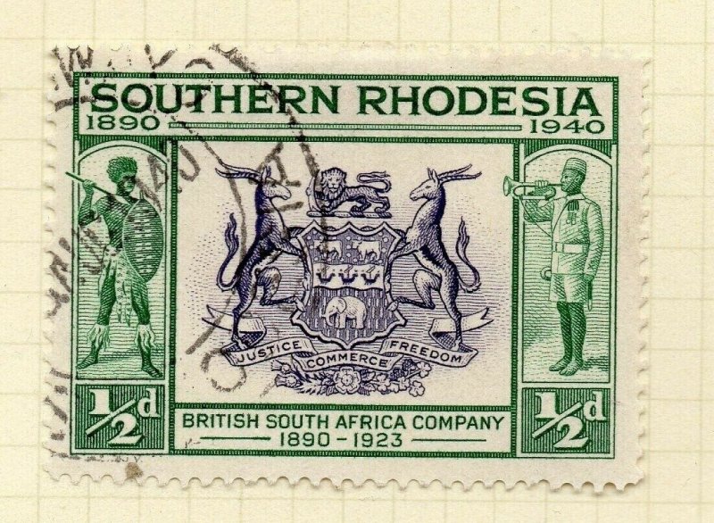 Southern Rhodesia 1940 Early Issue Fine Used 1/2d. NW-14403