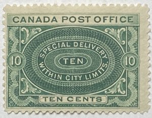 CANADA 1898 #E1 Special Delivery Stamp - MH (CV 120$ +)