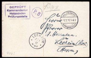 Germany 1917 WWI Zeppelin Patriotic Cover USED Feldpost Austria Italy 97793