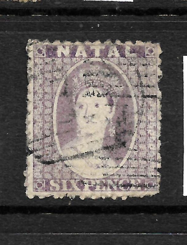 NATAL  1863-65  6d  QV   FU    SG 23