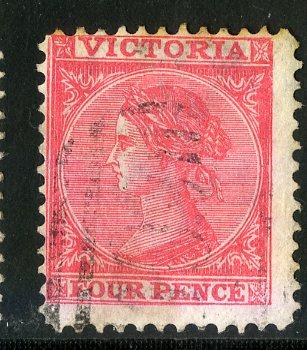 VICTORIA 115 USED (ANILINE RED) $9.50 BIN $3.50 ROYALTY