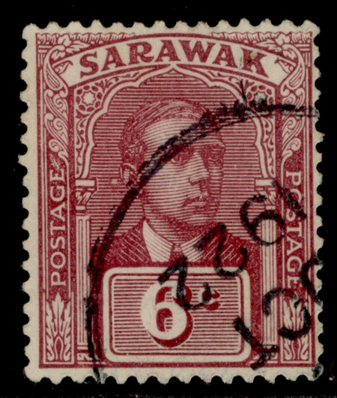 SARAWAK GV SG67, 6c claret, FINE USED. 