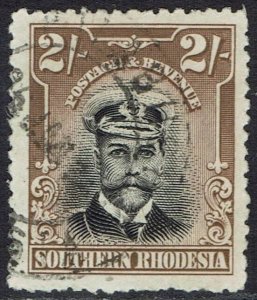 SOUTHERN RHODESIA 1924 KGV ADMIRAL 2/- USED