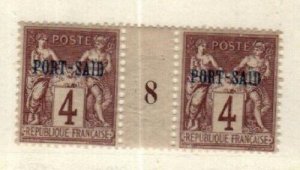 French Offices in Port Said Scott 4 Mint hinged Millesime pair #8 [TH1117]